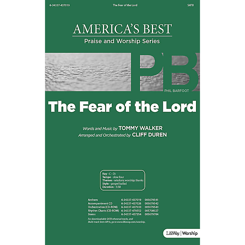 The Fear of the Lord - Downloadable Rhythm Charts