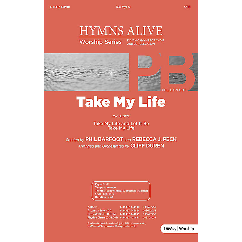 Take My Life - Rhythm Charts CD-ROM