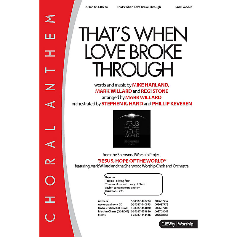 That's When Love Broke Through - Rhythm Charts CD-ROM