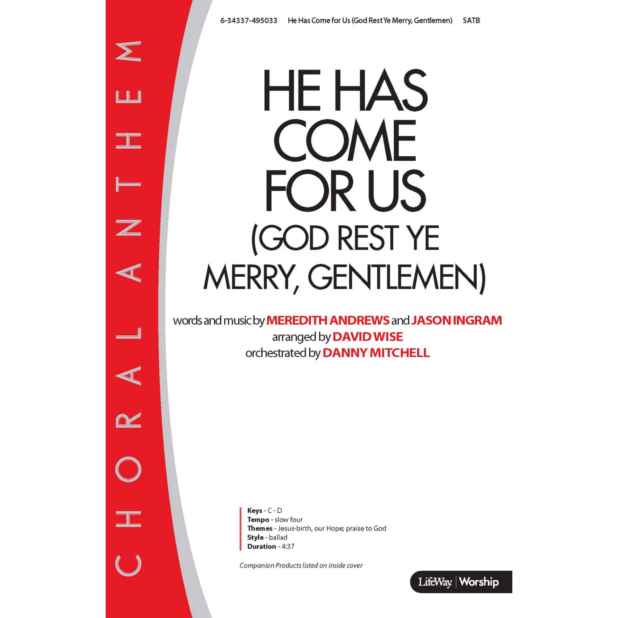 He Has Come for Us (God Rest Ye Merry, Gentlemen) - Downloadable Alto  Rehearsal Track