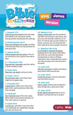 Bible Skills Drills Thrills Blue Cycle Kjv Verse Cards