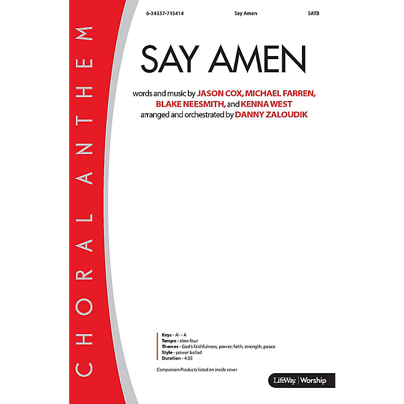 Say Amen - Anthem Accompaniment CD