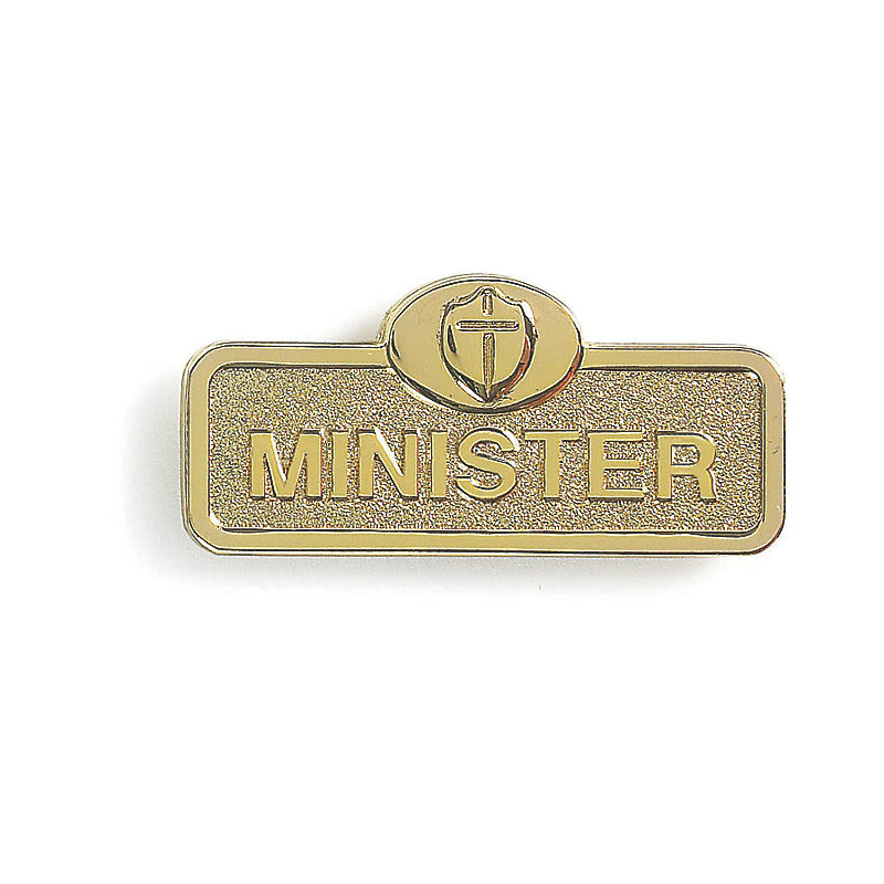 Brass Minister Badge