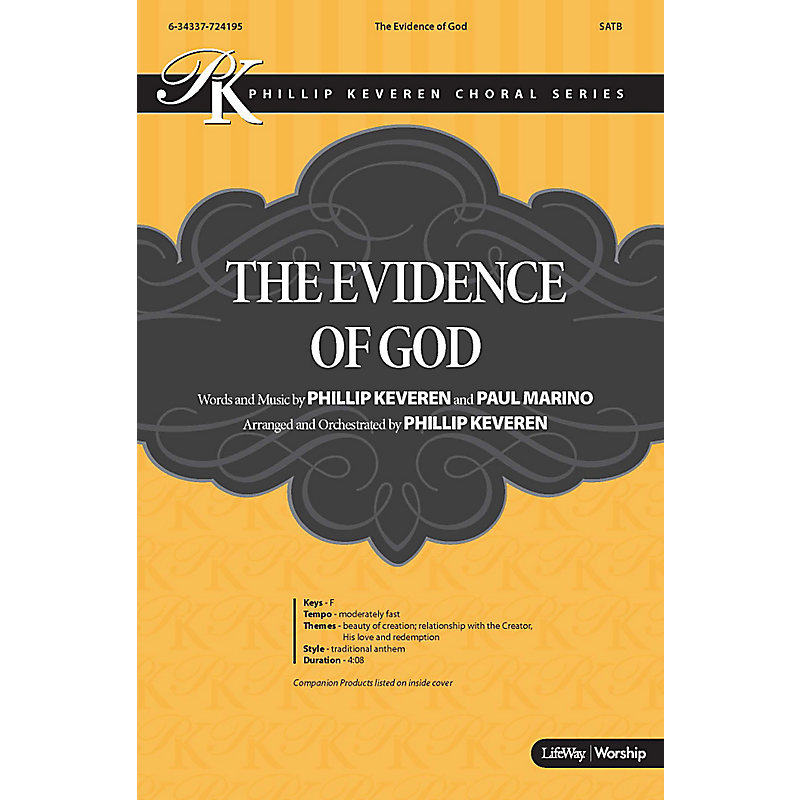 The Evidence of God - Anthem Accompaniment CD