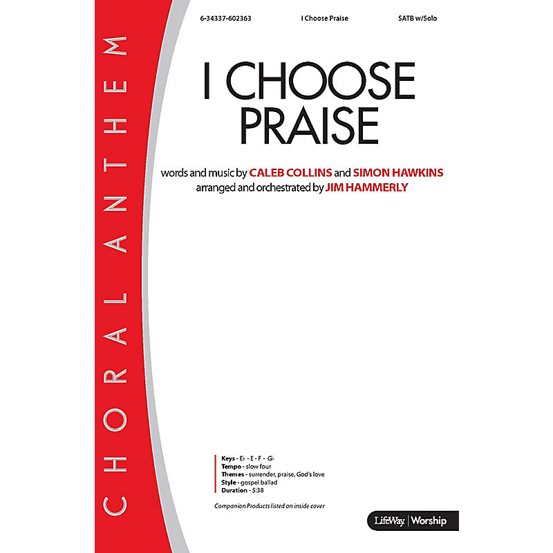 I Choose Praise - Downloadable Lyric File
