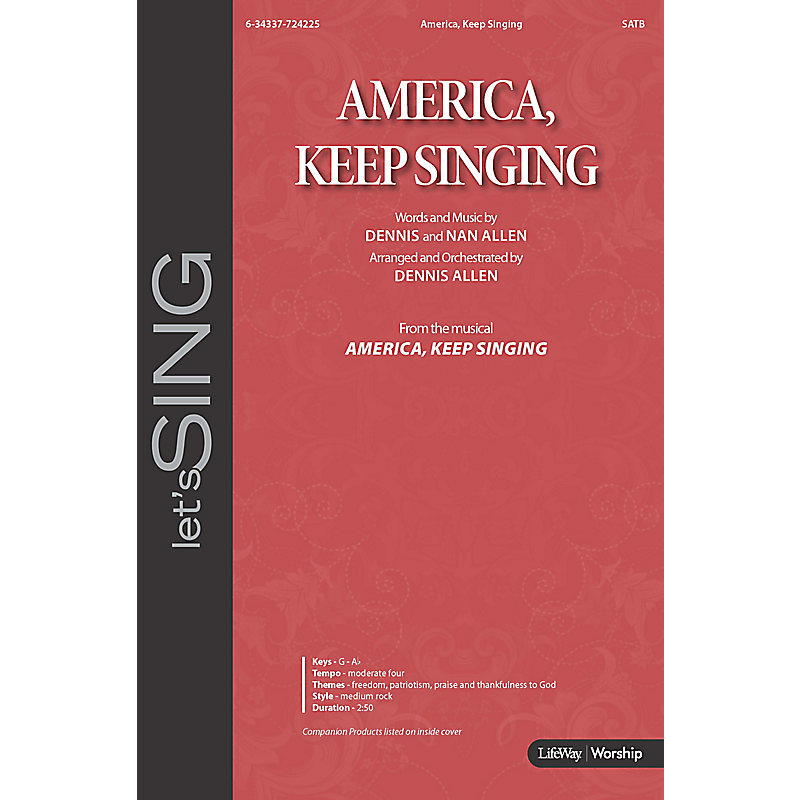 America, Keep Singing - Downloadable Lyric File