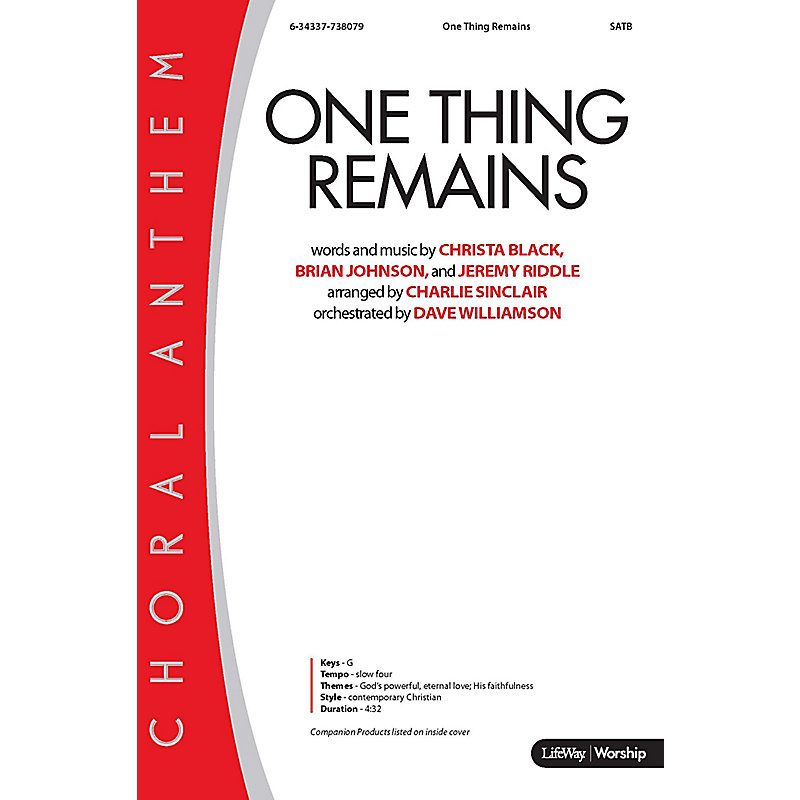 One Thing Remains - Downloadable Tenor Rehearsal Track