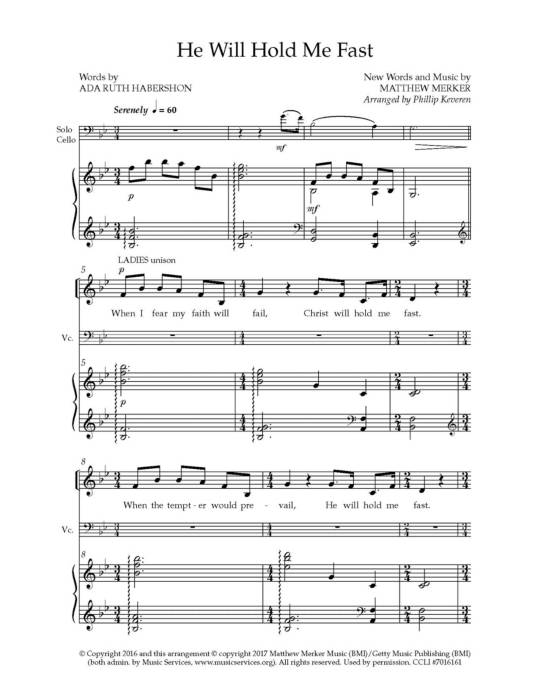 He Will Hold Me Fast Sheet Music PDF (Shane & Shane / The Worship