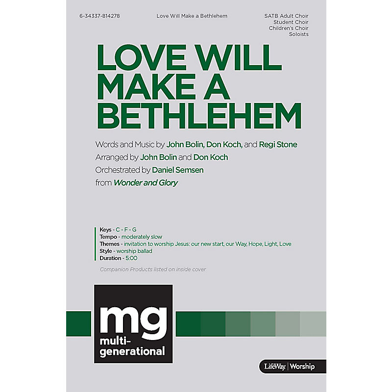 Love Will Make a Bethlehem - Downloadable Bass Rehearsal Track