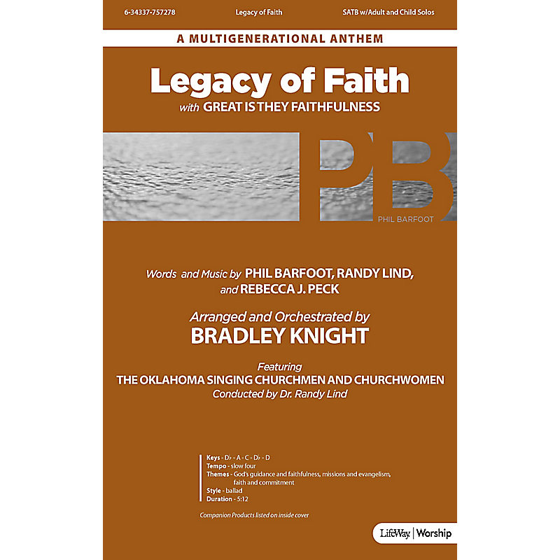Legacy of Faith - Anthem Accompaniment CD
