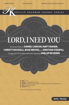Lord, I Need You - Downloadable Lyric File