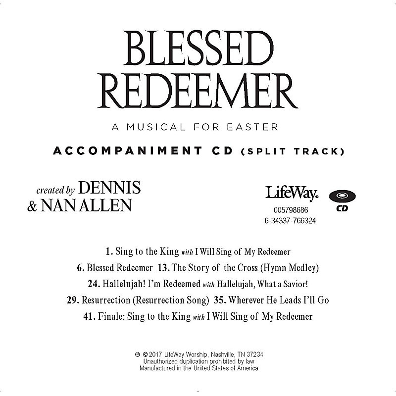 Blessed Redeemer - Accompaniment CD