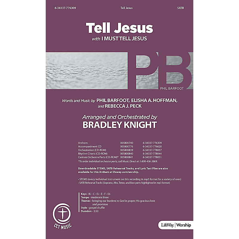 Tell Jesus with I Must Tell Jesus - Downloadable Alto Rehearsal Track