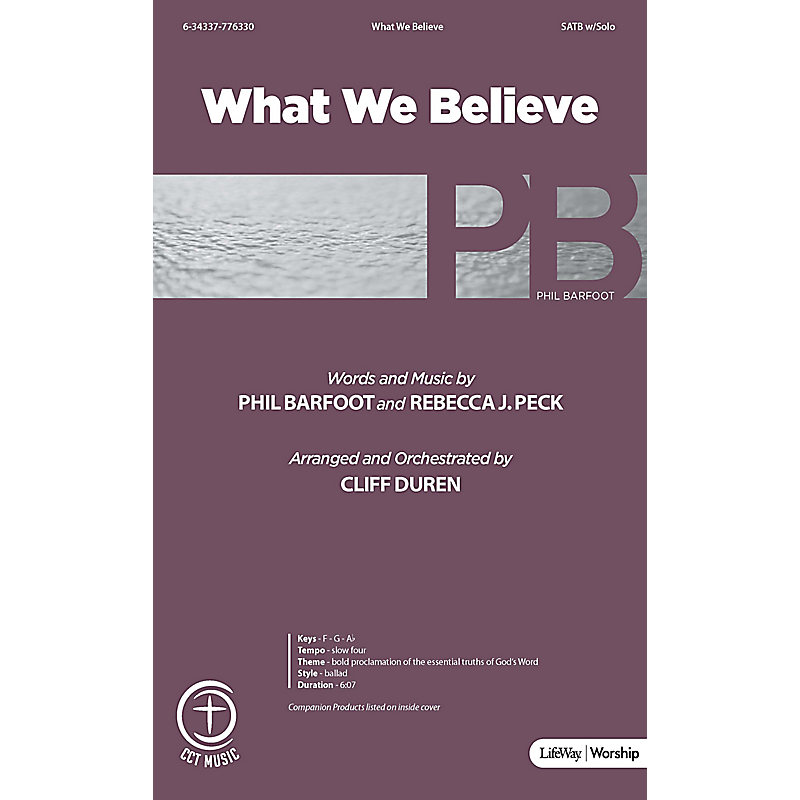 What We Believe - Downloadable Lyric File