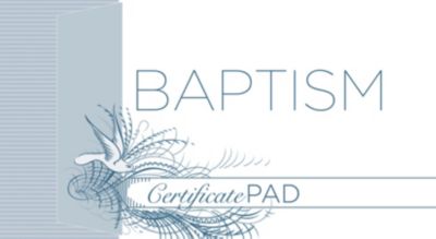 Baptism Certificate (Pad of /25) Lifeway