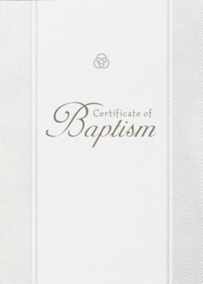 Baptism Parchment Paper Folded Certificate (Pkg 6) Lifeway