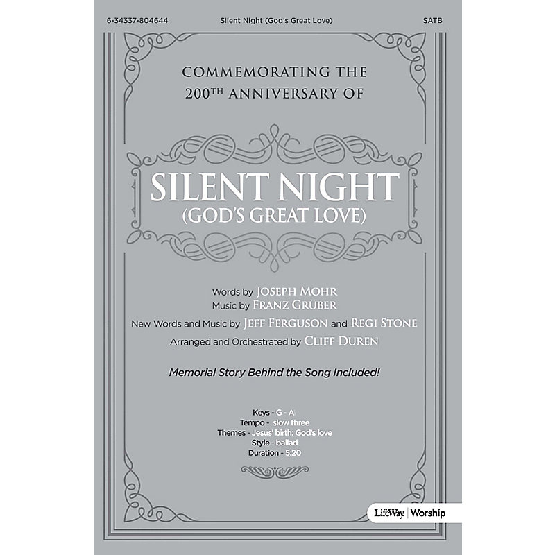 Silent Night (God's Great Love) - Downloadable Split-Track Accompaniment Track
