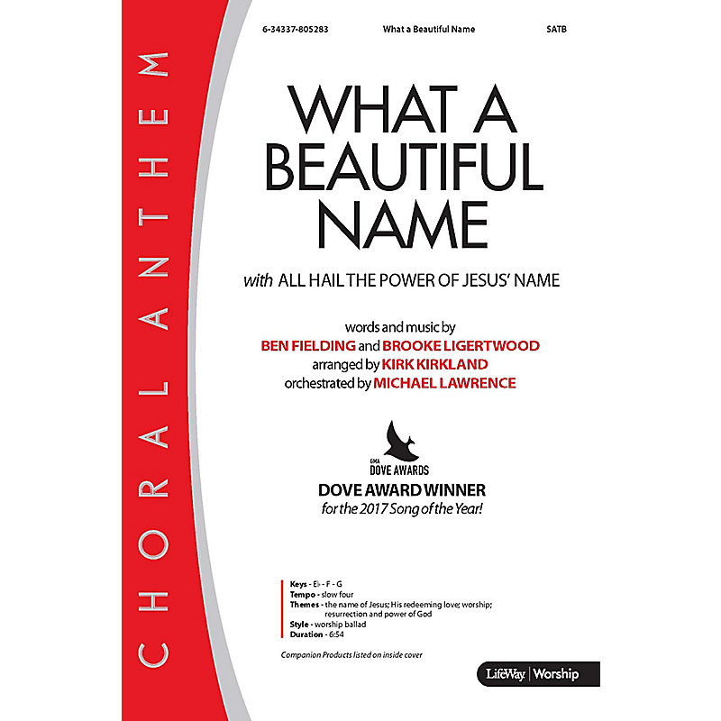 What a Beautiful Name with All Hail the Power of Jesus' Name - Anthem Accompaniment CD