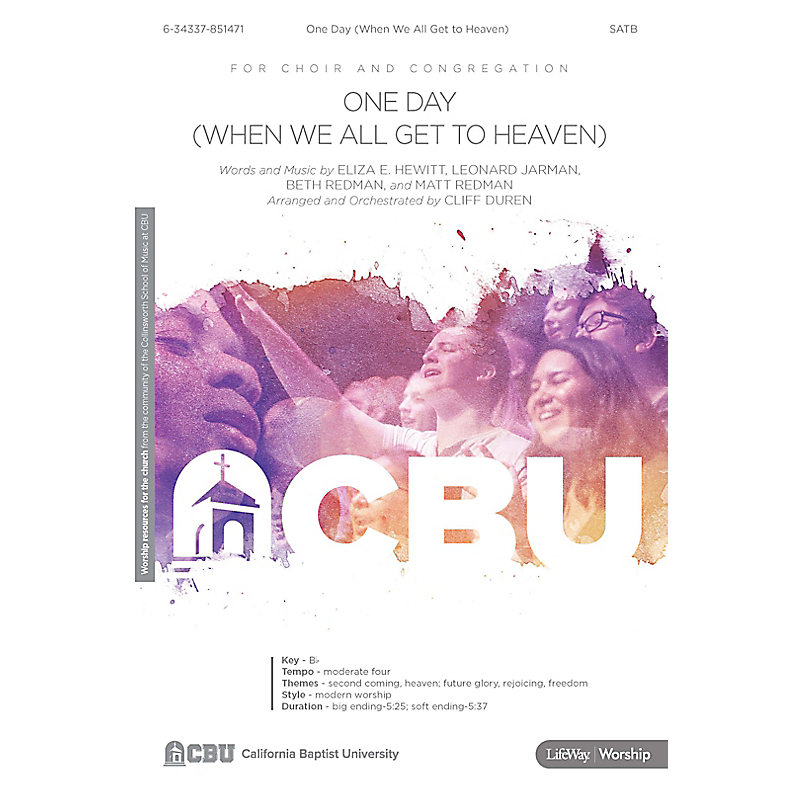 One Day (When We All Get to Heaven) - Downloadable Rhythm Charts