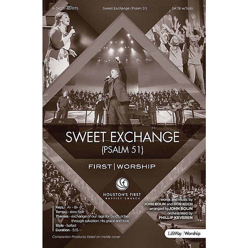 Sweet Exchange (Psalm 51) - Anthem Accompaniment CD