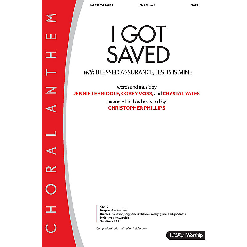 I Got Saved with Blessed Assurance, Jesus Is Mine - Downloadable Lyric File