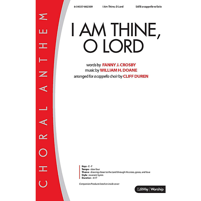 I Am Thine, O Lord - Downloadable Lyric File