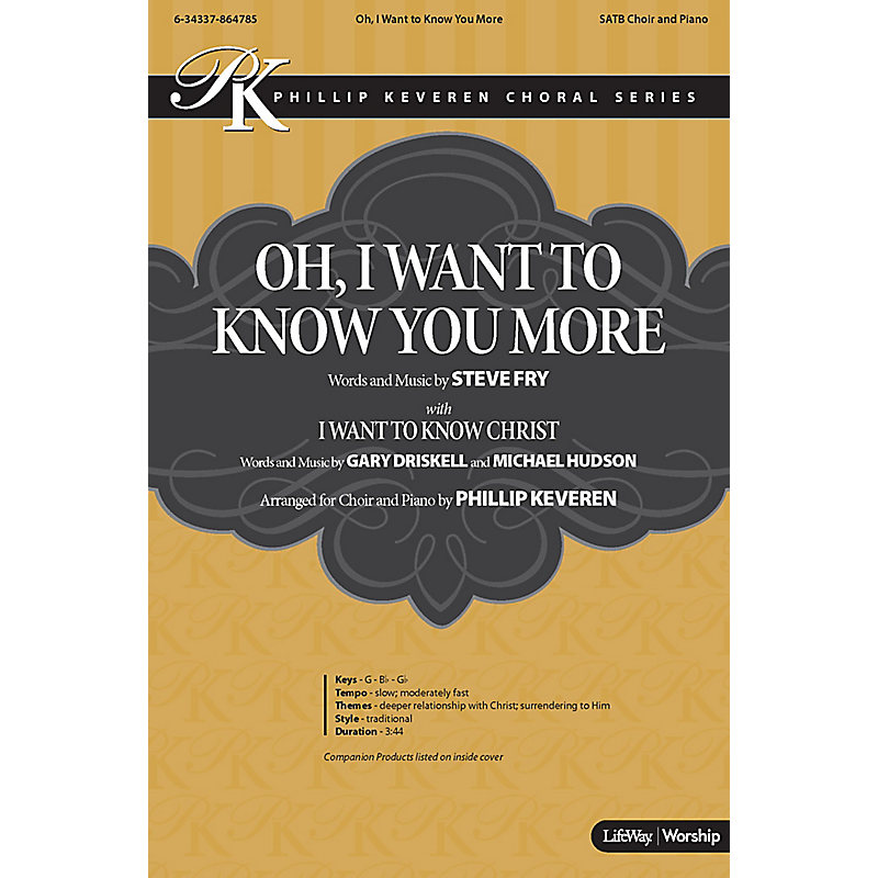 Oh, I Want to Know You More with I Want to Know Christ - Downloadable Tenor Rehearsal Track