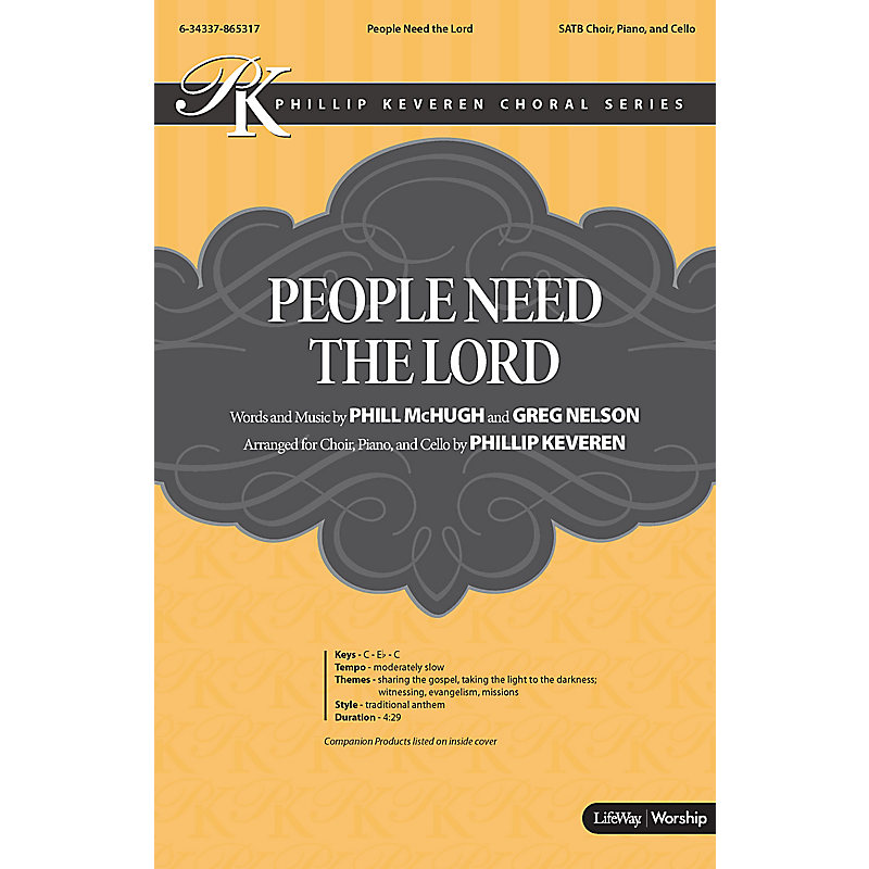 People Need the Lord - Cello/Piano Instrumental Part CD-ROM