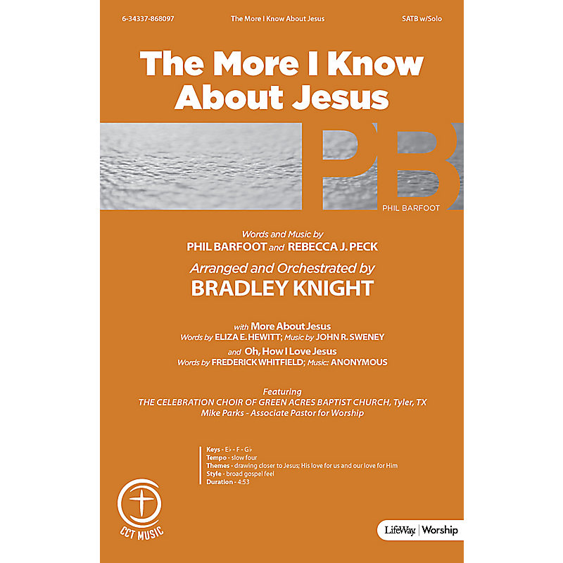 The More I Know about Jesus - Downloadable Rhythm Charts