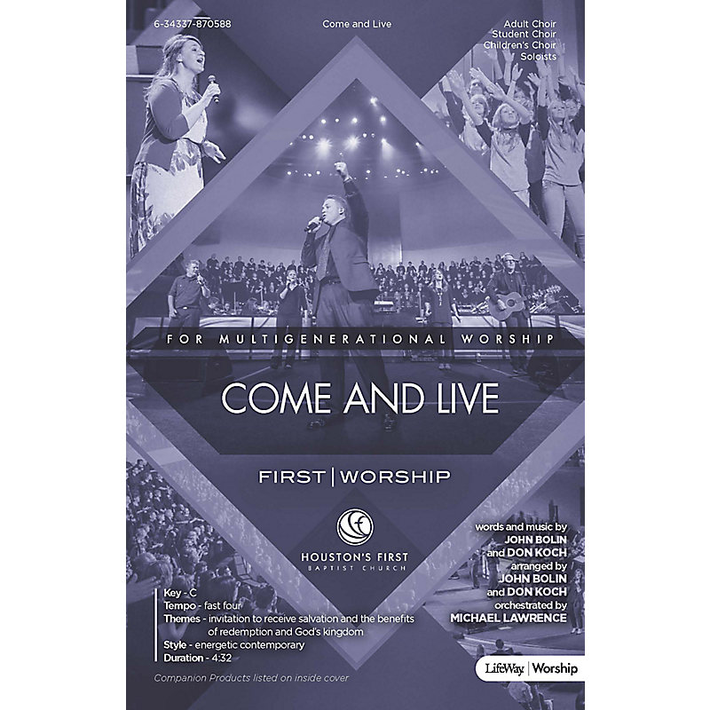 Come and Live - Downloadable Student Choir Rehearsal Track