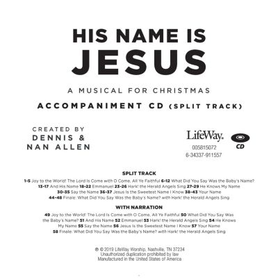 His Name Is Jesus Accompaniment Cd Lifeway