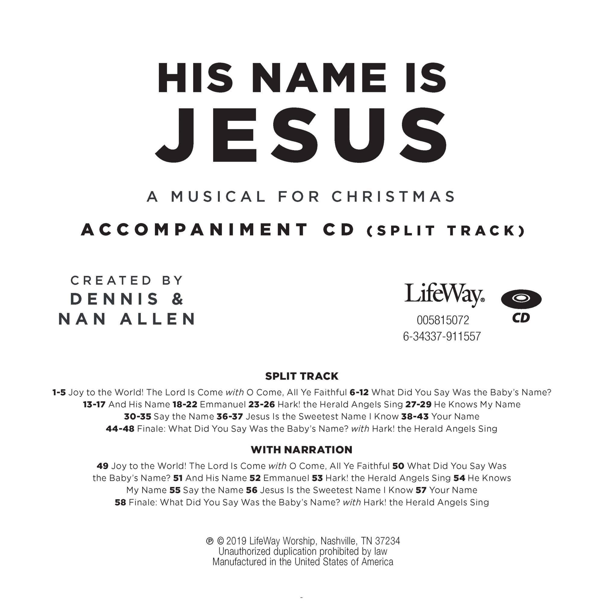 His Name Is Jesus - Accompaniment CD | Lifeway