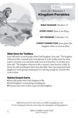 The Gospel Project for Preschool: Babies and Toddlers Leader Guide - Volume 9: Jesus the Savior