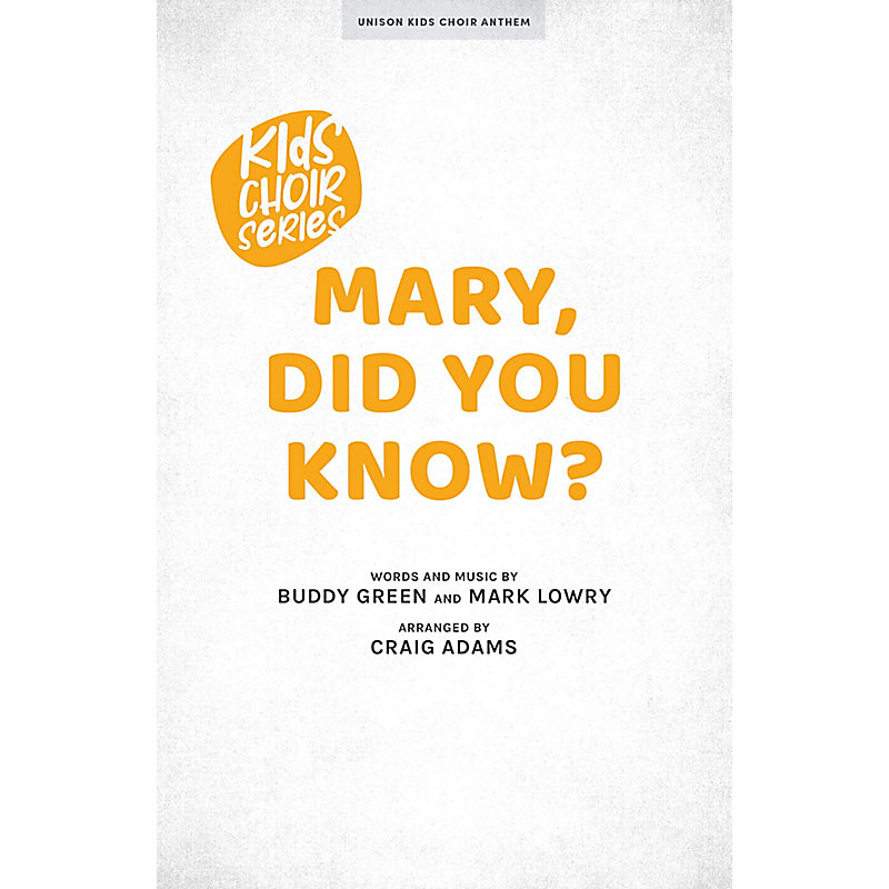 Mary, Did You Know? - Downloadable Lead Sheet