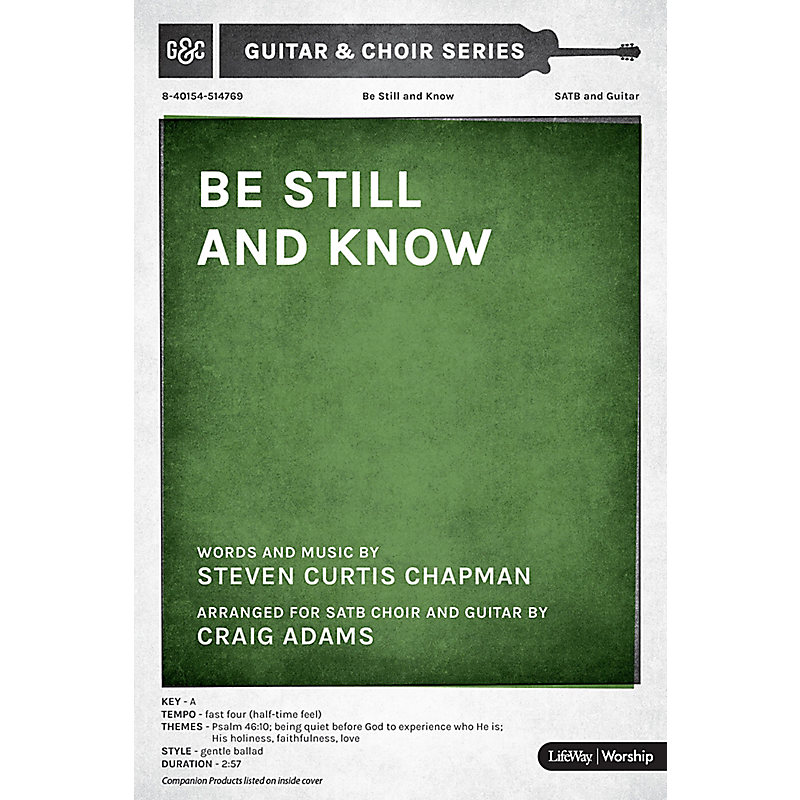 Be Still and Know - Anthem Accompaniment CD