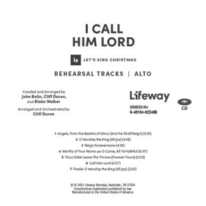 I Call Him Lord - Alto Rehearsal CD
