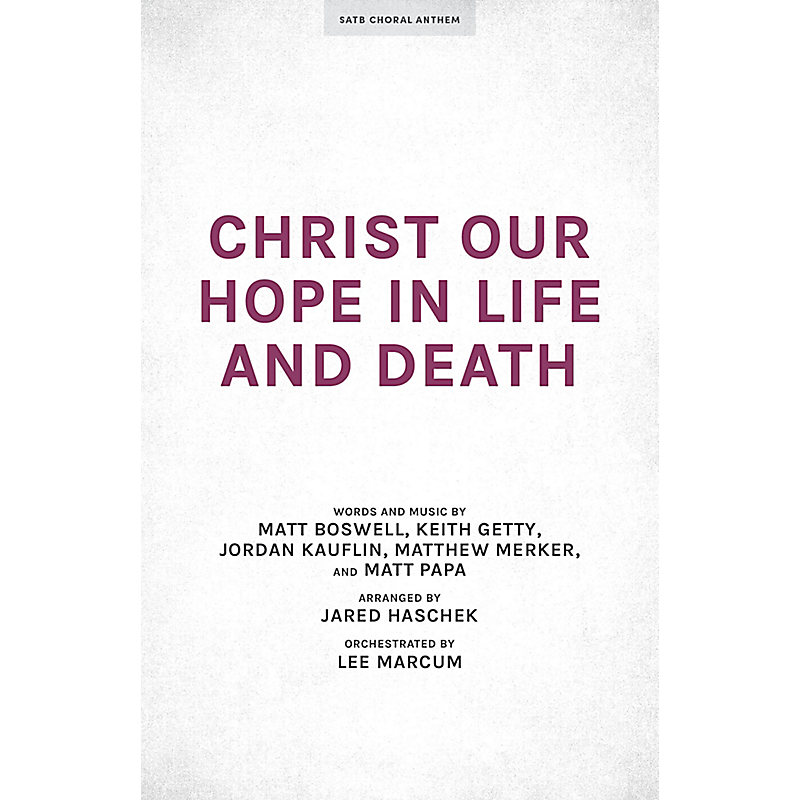 Christ Our Hope in Life and Death - Orchestration CD-ROM