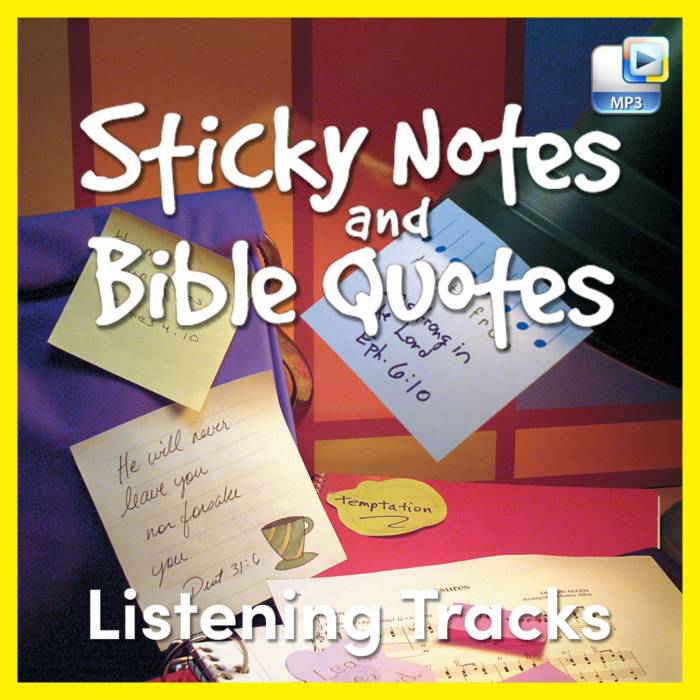 Sticky Notes and Bible Quotes - Downloadable Listening Tracks (Full A