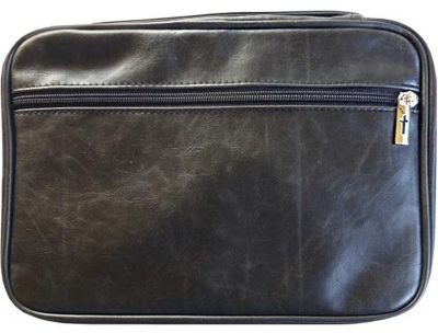 Distressed Leather Look Bible Cover, Black (XXL)