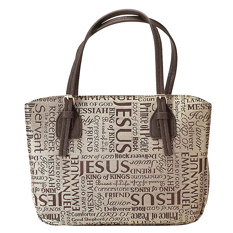 Names of Jesus Bible Cover, Brown, Large