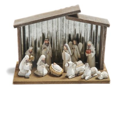 Nativity Set and Creche, 11piece Lifeway