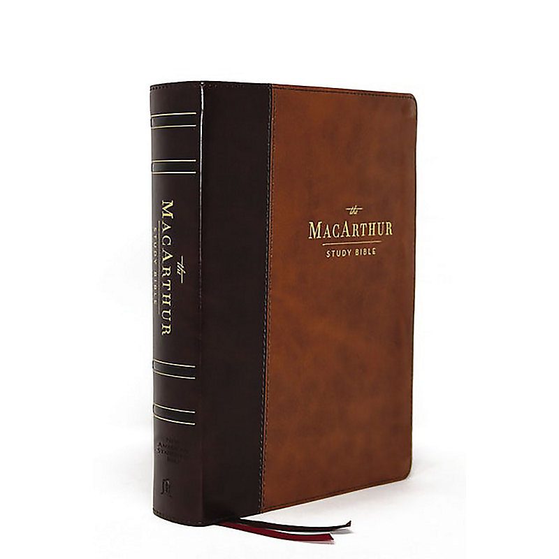 NASB, MacArthur Study Bible, 2nd Edition, Leathersoft, Brown, Thumb Indexed, Comfort Print