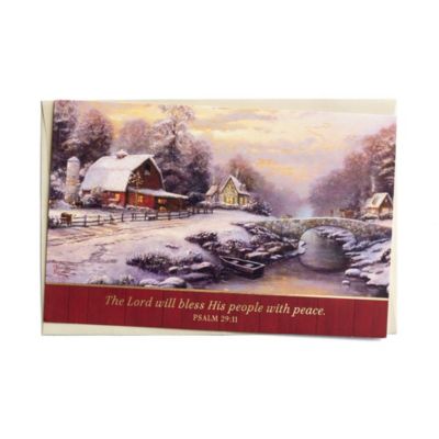 Christmas Boxed Cards Thomas Kinkade The Lord Will Bless His People