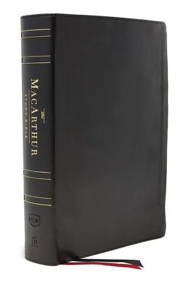 NKJV, MacArthur Study Bible, 2nd Edition, Genuine Leather, Black, Thumb-indexed, Comfort Print