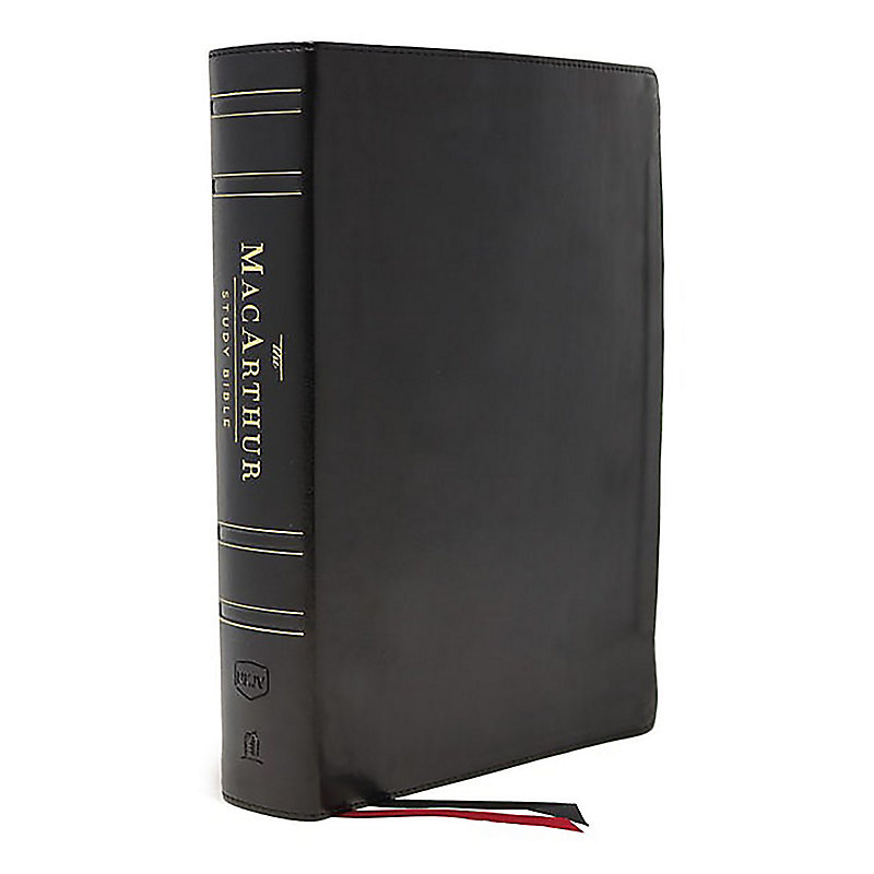 NKJV, MacArthur Study Bible, 2nd Edition, Genuine Leather, Black, Thumb-indexed, Comfort Print