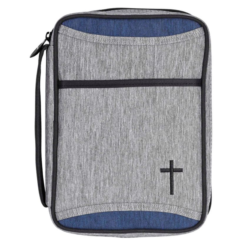 Cross Bible Cover, Large, Blue