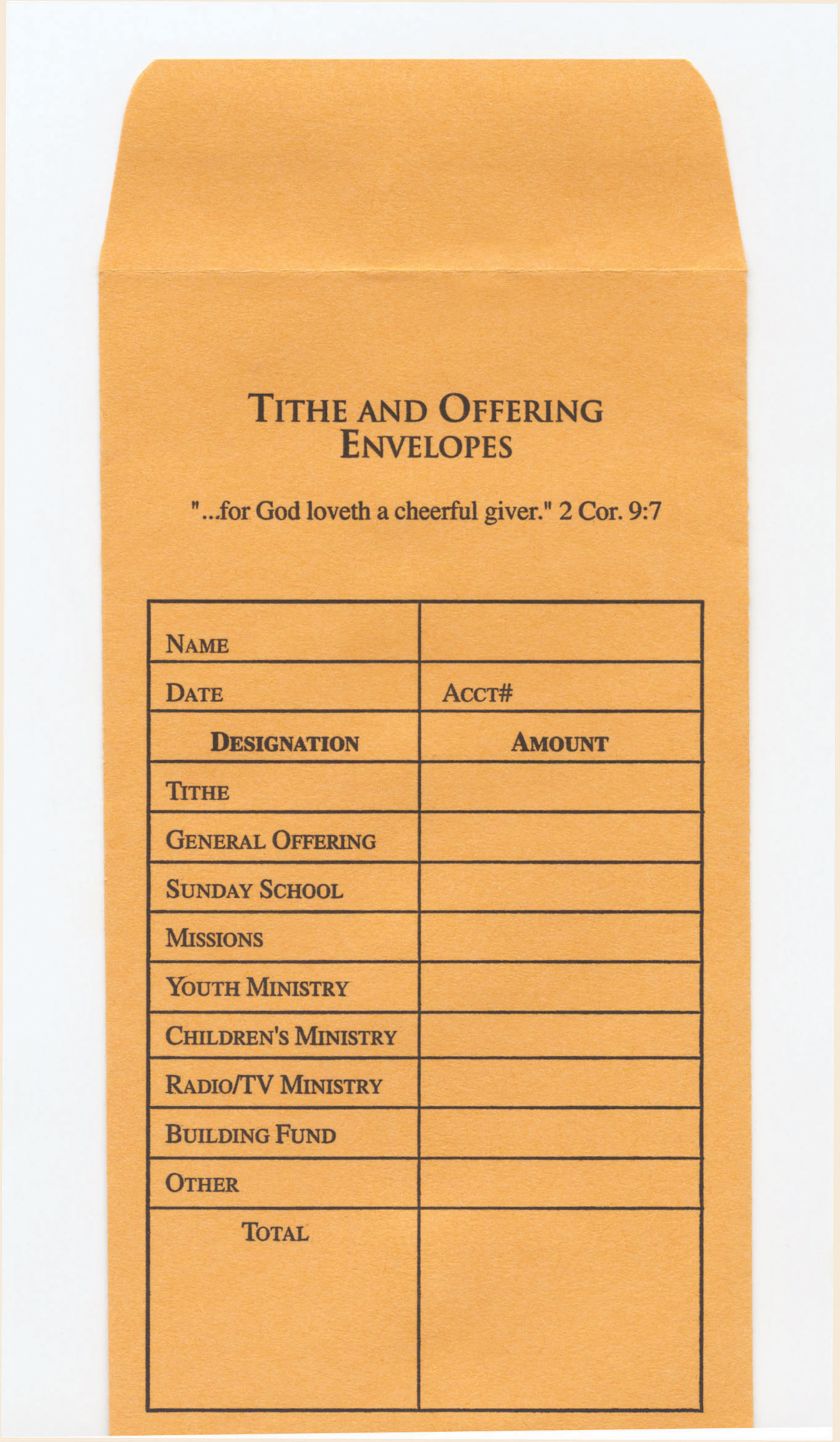 Tithe and Offering Envelope (Bill-Sized) | Lifeway