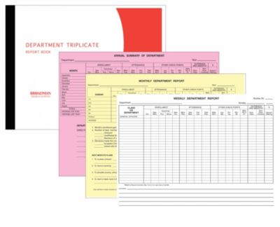Department Triplicate Report Book | Lifeway