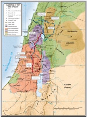 Palestine in the Time of Jesus map | Broadman & Holman Publishers