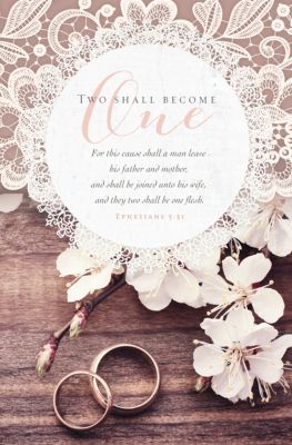 Two Shall Become One Bulletin Pkg 100 Wedding Lifeway